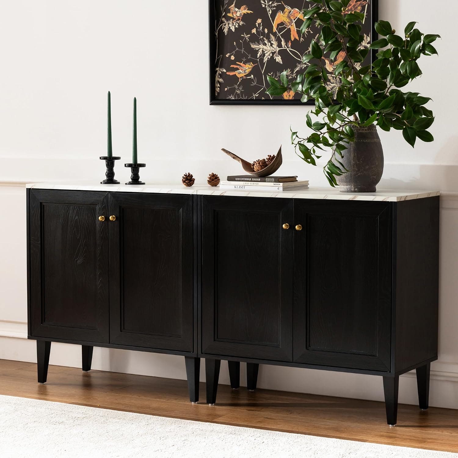 EYYTHUNG Black Accent Cabinets — Set of Two, an Amazon alternative