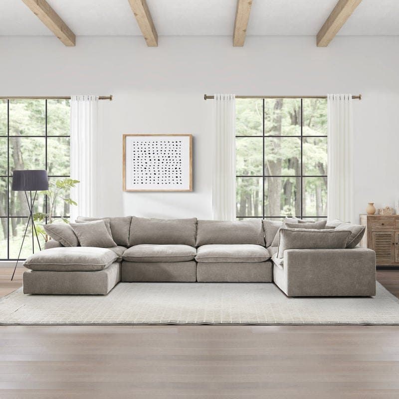 Aiden & Ivy Sereen taupe modular sectional with ottoman at Costco