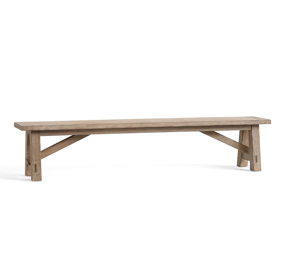 Pottery Barn Toscana Dining Bench styled in a dining room