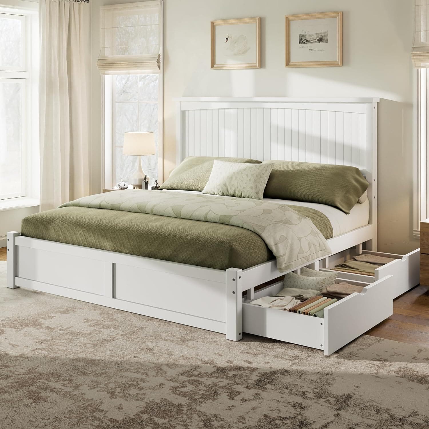 IKEA MALM Bed Alternatives: 5 White Storage Beds With Drawers