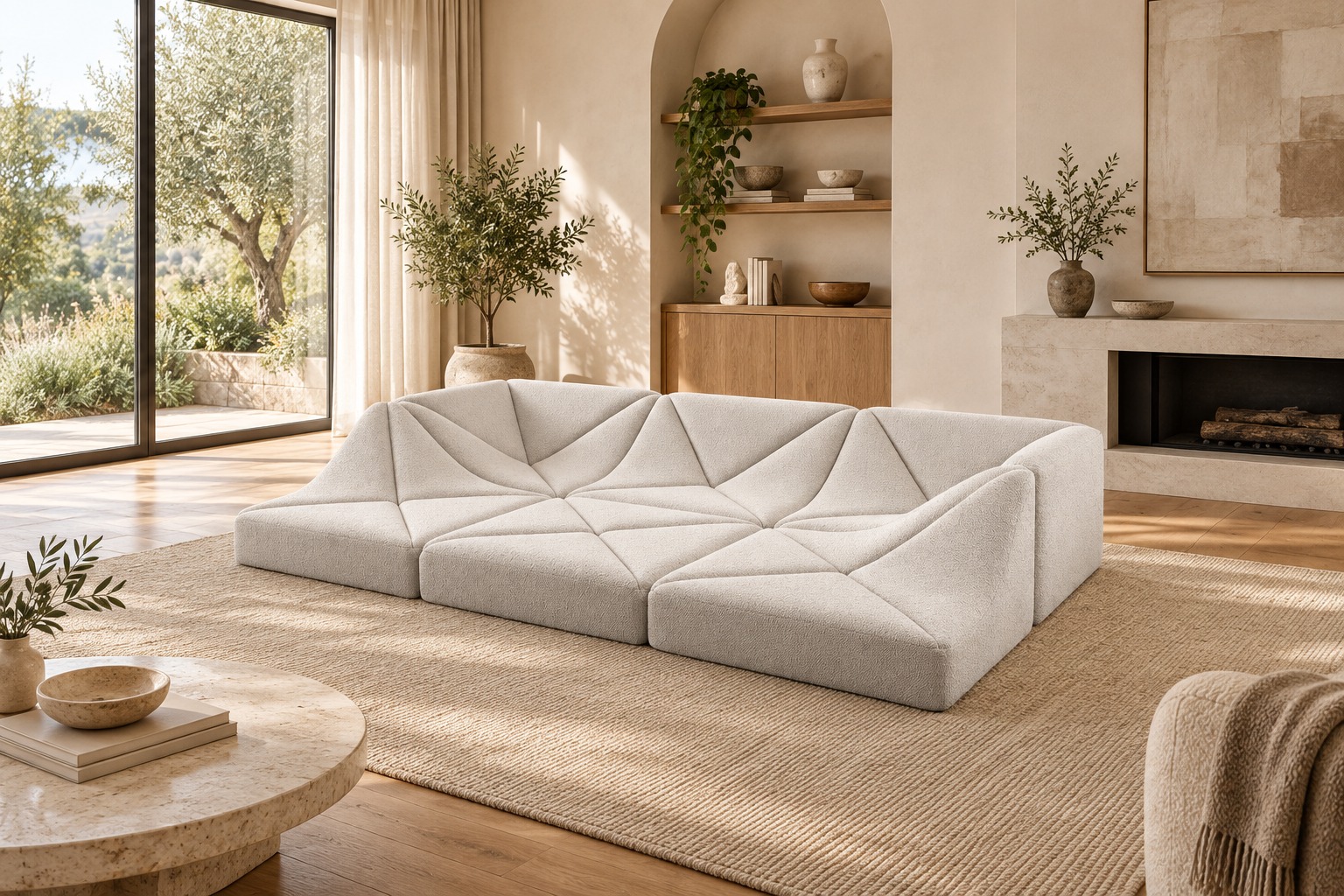 SAIKING Dune Large cream modular sofa