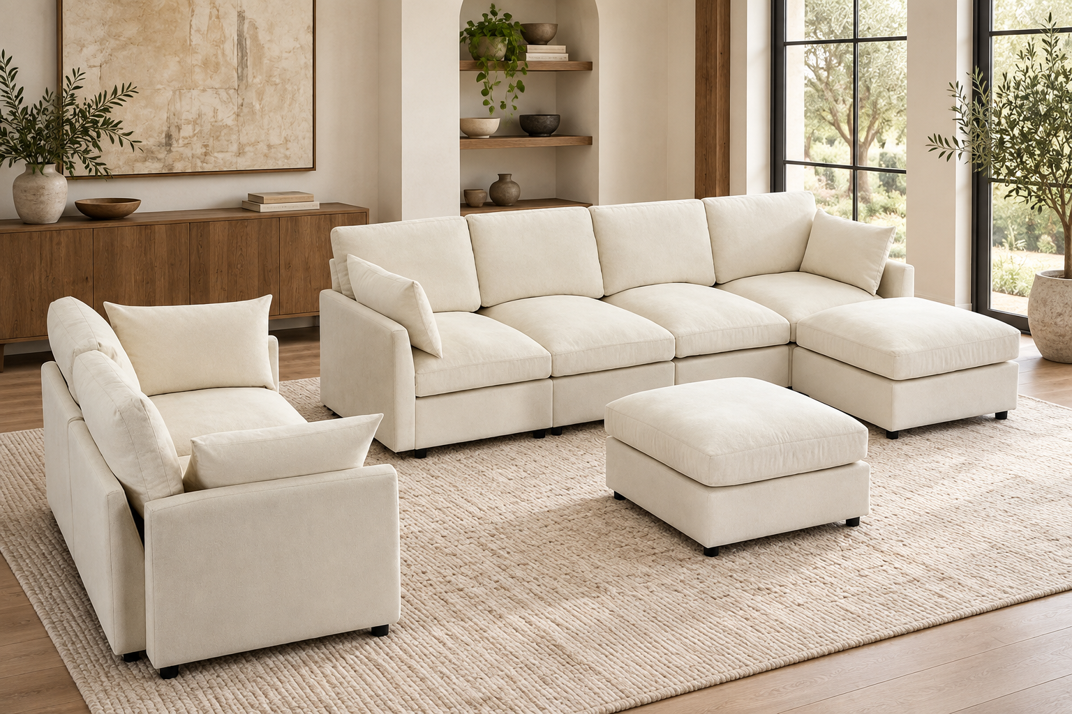 Iroomy Modular Sectional, Beige
