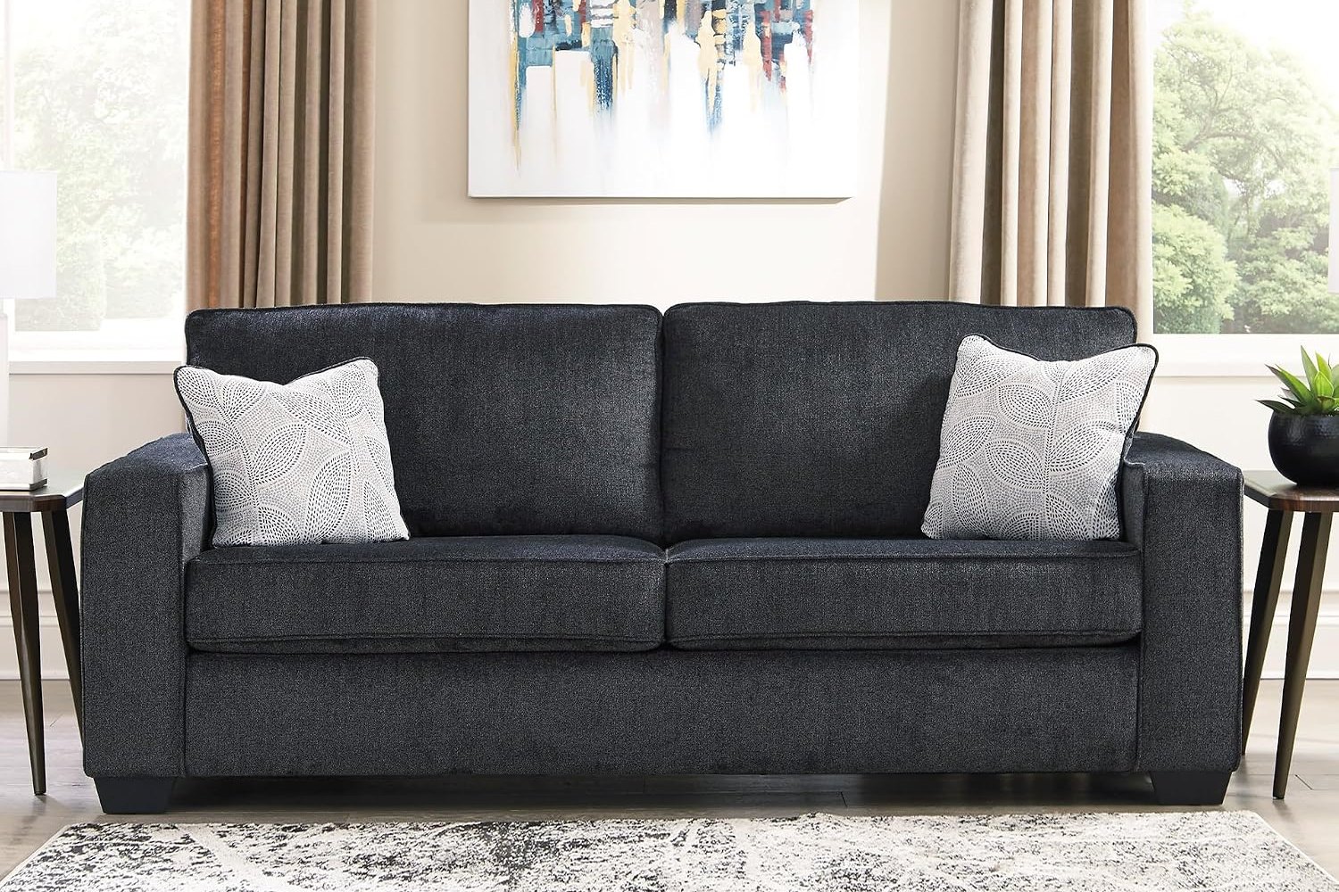 Signature Design by Ashley Altari Chenille Sofa, Slate Gray - Image 1