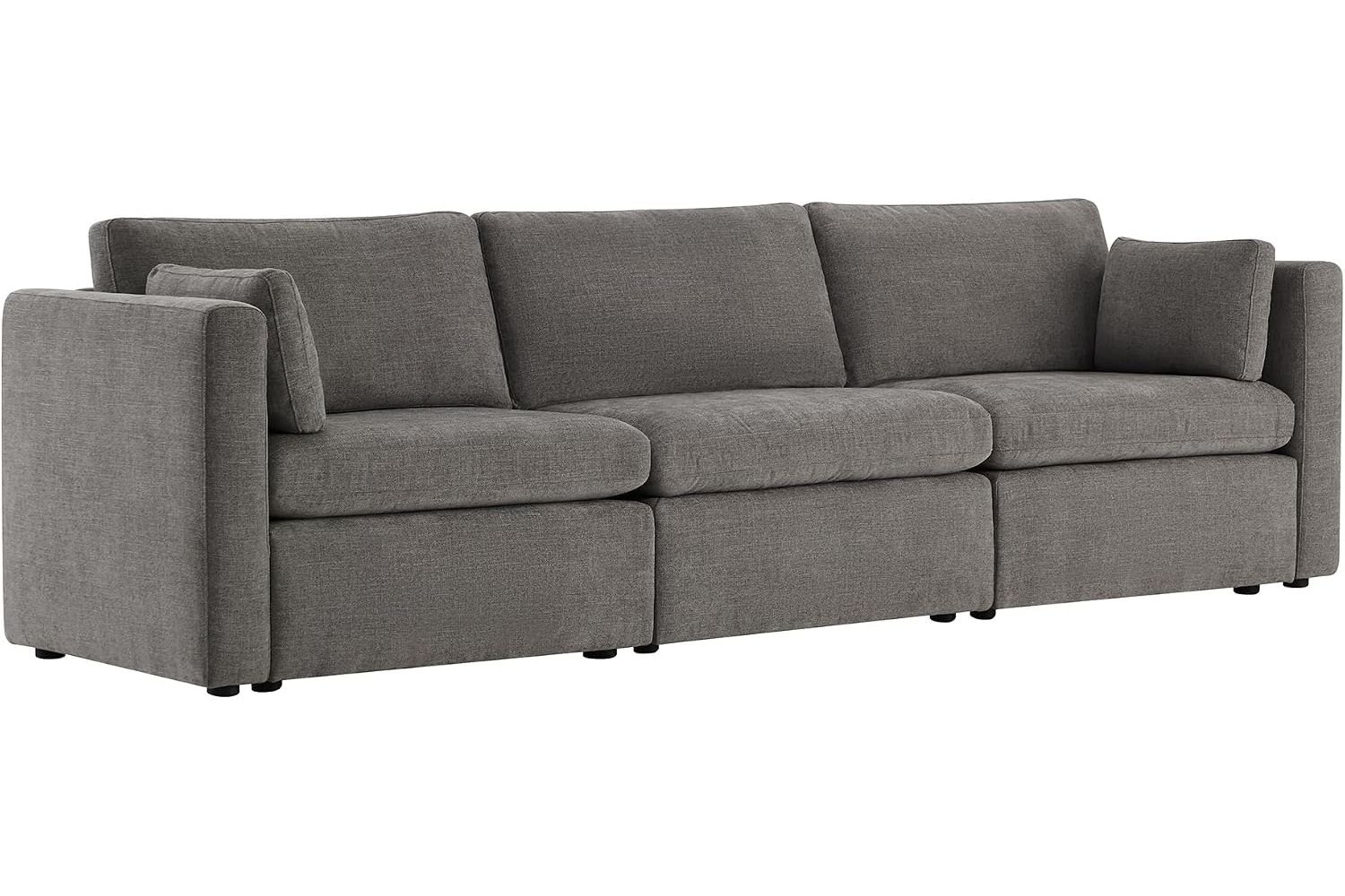CHITA 112" Three-Seat Modular Sofa, Grey - Image 2