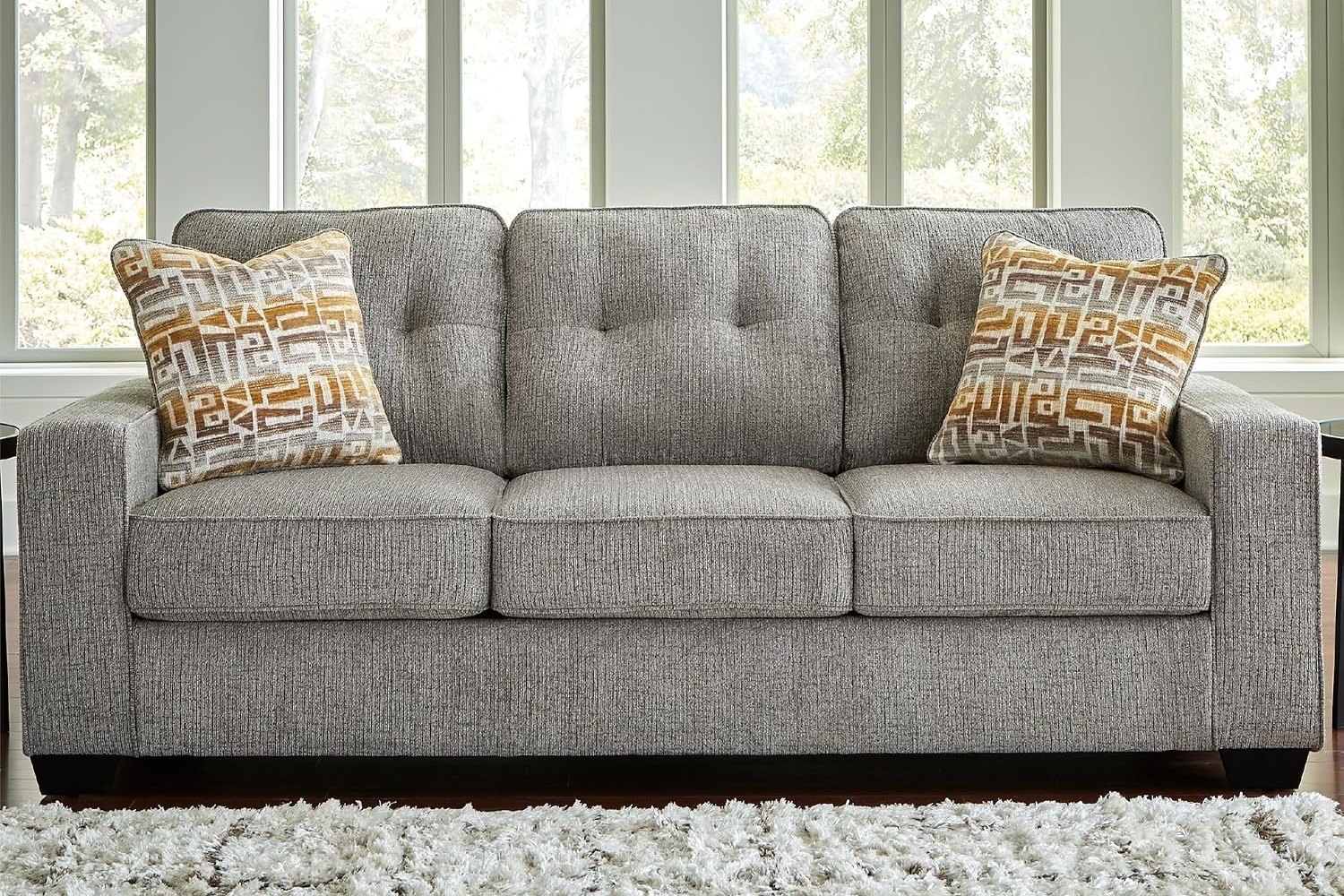 Signature Design by Ashley Fanciful Track Arm Sofa, Iron