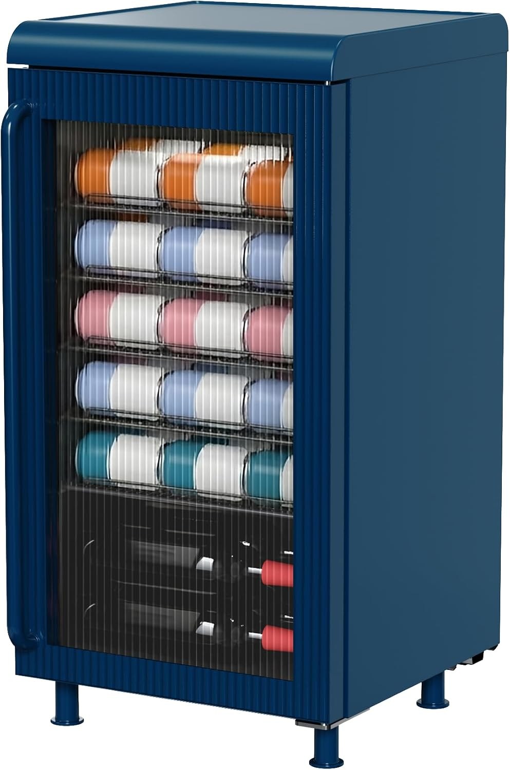 Frigidaire 3.0 Cu Ft Retro Beverage Cooler with Fluted Glass Door and Bar Top